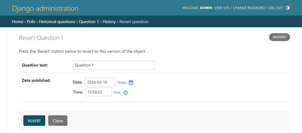 Admin Integration — django-simple-history 3.10.1 documentation